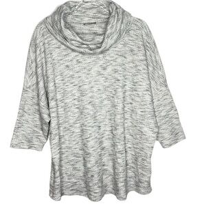 Dex Heathered Gray Cowl Neck top 2X